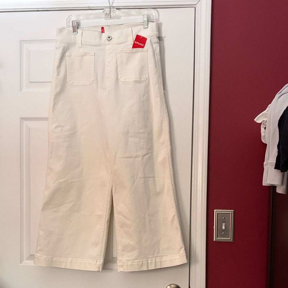 SPANX Cream Flare & Wide Leg Jeans